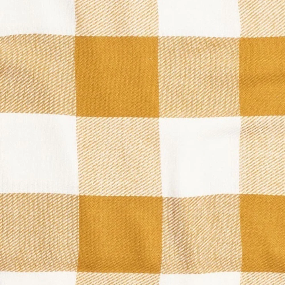 Madewell Oversized Gingham Gold White Buffalo Check Blanket Scarf Shawl NWT